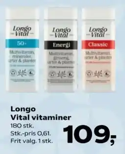 SuperBrugsen Longo Vital vitaminer tilbud