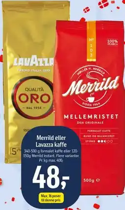 Føtex Merrild eller Lavazza kaffe tilbud