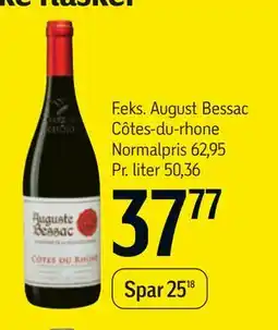 Føtex August Bessac Côtes-du-rhone tilbud