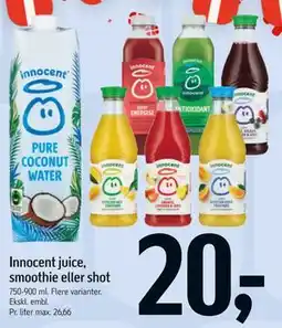 Føtex Innocent juice, smoothie eller shot tilbud