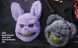 Bilka Lilla kaninmaske eller grå bamsemaske tilbud
