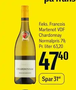 Føtex Francois Martenot VDF Chardonnay tilbud