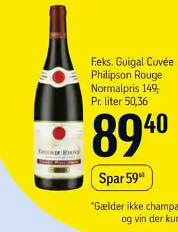 Føtex Guigal Cuvée Philipson Rouge tilbud