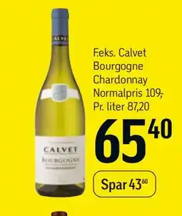 Føtex Calvet Bourgogne Chardonnay tilbud