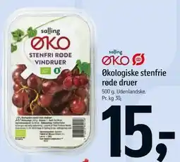 Føtex Økologiske stenfrie røde druer tilbud