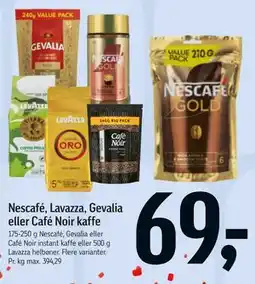 Føtex Nescafé, Lavazza, Gevalia eller Café Noir kaffe tilbud