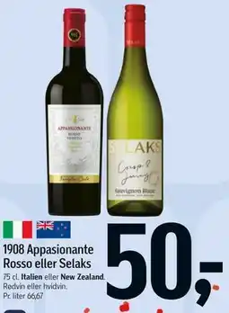 Føtex 1908 Appasionante Rosso eller Selaks tilbud