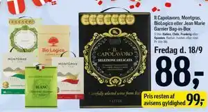 Føtex Il Capolavoro, Montgras, BioLogico eller Jean Marie Garnier Bag-in-Box tilbud