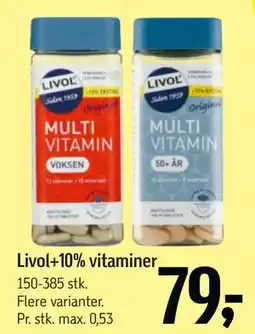 Føtex Livol+10% vitaminer tilbud