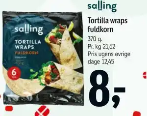 Føtex Tortilla wraps fuldkorn tilbud