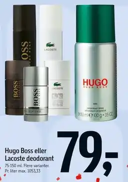 Føtex Hugo Boss eller Lacoste deodorant tilbud