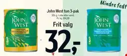 Føtex John West tun 3-pak tilbud