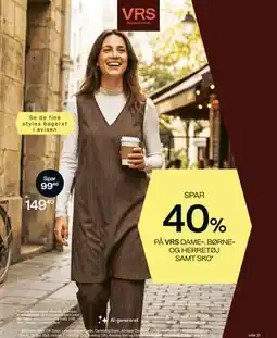 Føtex SPAR 40% PÅ VRS dame-, børne- og herretøj samt sko tilbud