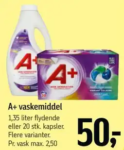 Føtex A+ vaskemiddel tilbud
