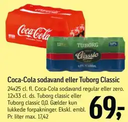 Føtex Coca-Cola sodavand eller Tuborg Classic tilbud