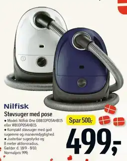 Føtex Nilfisk Støvsuger med pose tilbud