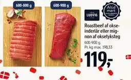 Føtex Roastbeef af okseinderlår eller mignon af oksetyksteg tilbud