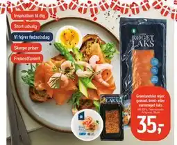 Føtex Grønlandske rejer, gravad, kold- eller varmrøget laks tilbud