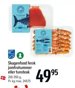 Føtex Skagenfood fersk jomfruhummer eller tunsteak tilbud