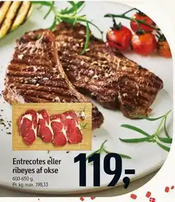 Føtex Entrecotes eller ribeyes af okse tilbud