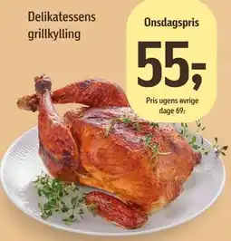 Føtex Delikatessens grillkylling tilbud