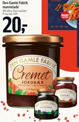 Føtex Den Gamle Fabrik marmelade tilbud