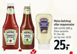 Føtex Heinz ketchup eller mayonnaise tilbud