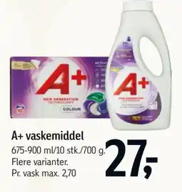 Føtex A+ vaskemiddel tilbud