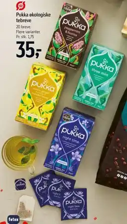Føtex Pukka økologiske tebreve tilbud
