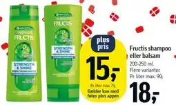 Føtex Fructis shampoo eller balsam tilbud