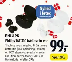 Føtex Philips TAT1300 trådløse in-ear tilbud