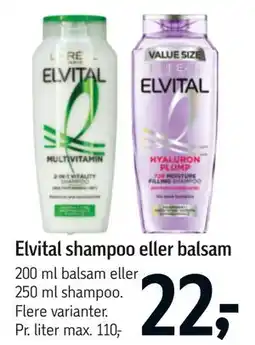 Føtex Elvital shampoo eller balsam tilbud