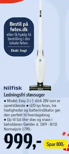 Føtex Nilfisk Ledningsfri støvsuger tilbud