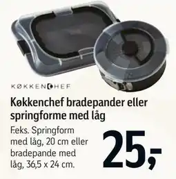 Føtex Køkkenchef bradepander eller springforme med låg tilbud