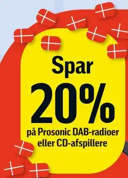 Føtex Prosonic DAB-radioer eller CD-afspillere tilbud