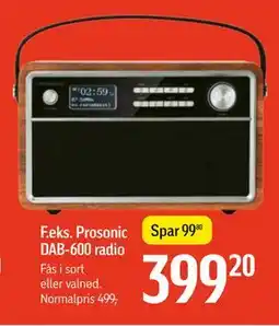 Føtex F.eks. Prosonic DAB-600 radio tilbud