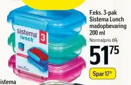 Føtex Sistema Lunch madopbevaring 200 ml tilbud