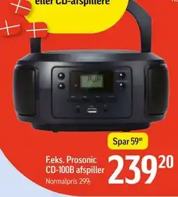 Føtex F.eks. Prosonic CD-100B afspiller tilbud
