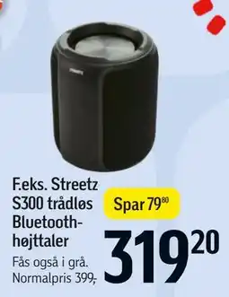 Føtex F.eks. Streetz S300 trådløs Bluetooth-højttaler tilbud