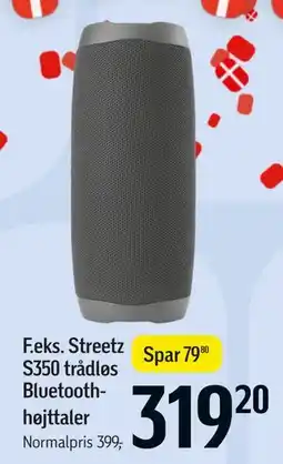 Føtex F.eks. Streetz S350 trådløs Bluetooth-højttaler tilbud