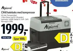 Føtex CX40 køleboks med kompressor tilbud