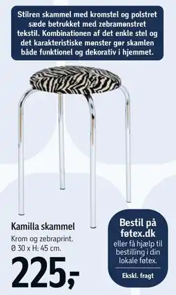 Føtex Kamilla skammel tilbud