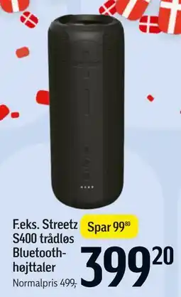 Føtex F.eks. Streetz S400 trådløs Bluetooth-højttaler tilbud