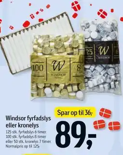Føtex Windsor fyrfadslys eller kronelys tilbud