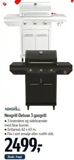Føtex Nexgrill Deluxe 3 gasgrill tilbud