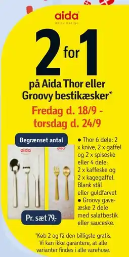 Føtex Aida Thor eller Groovy bestikæsker tilbud