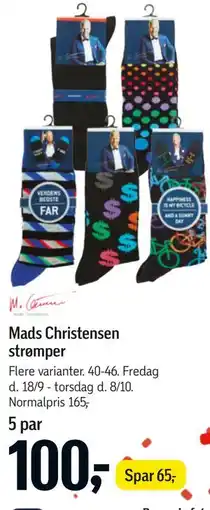 Føtex Mads Christensen strømper tilbud