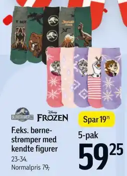 Føtex F.eks. børnestrømper med kendte figurer tilbud