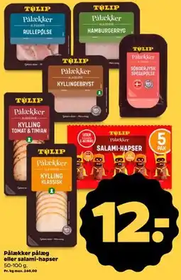 Netto Pålækker pålæg eller salami-hapser tilbud