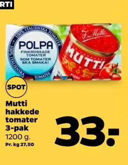 Netto Mutti hakkede tomater 3-pak tilbud